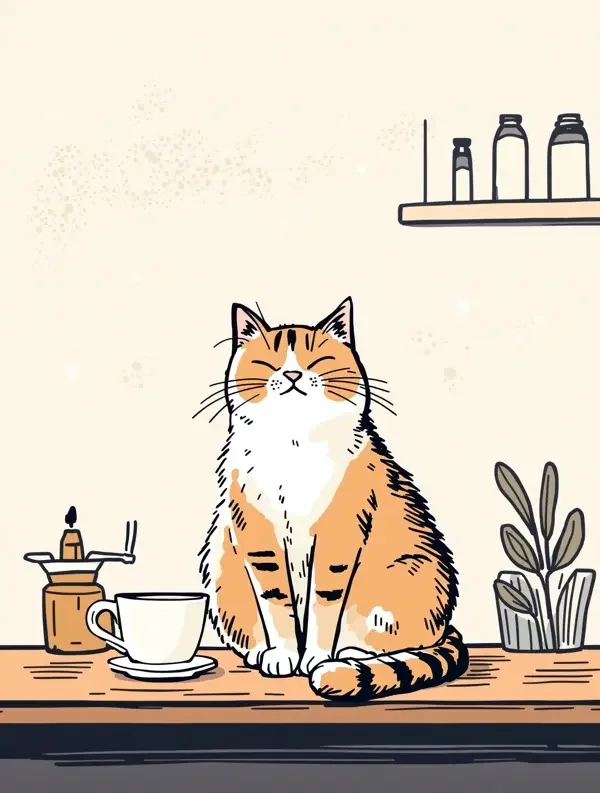 咖啡厅的猫 漫画封面